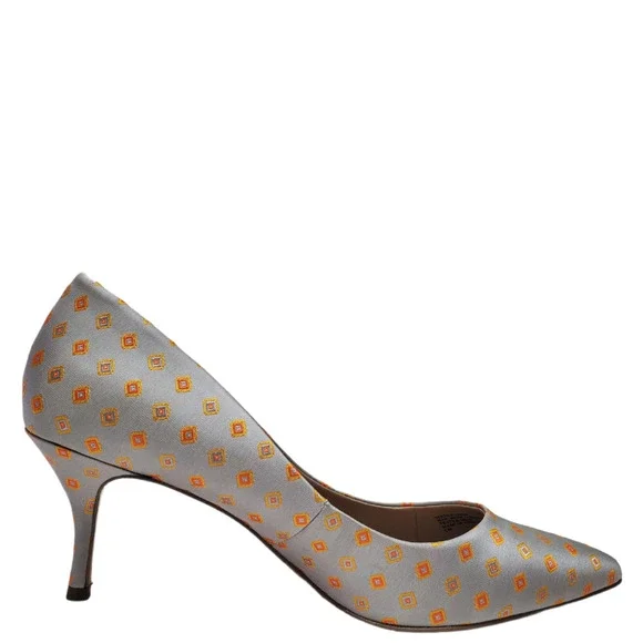 CHARLES by Charles David Women's Addie Pumps Grey Multi Diamond Print 8 M - Picture 3 of 6
